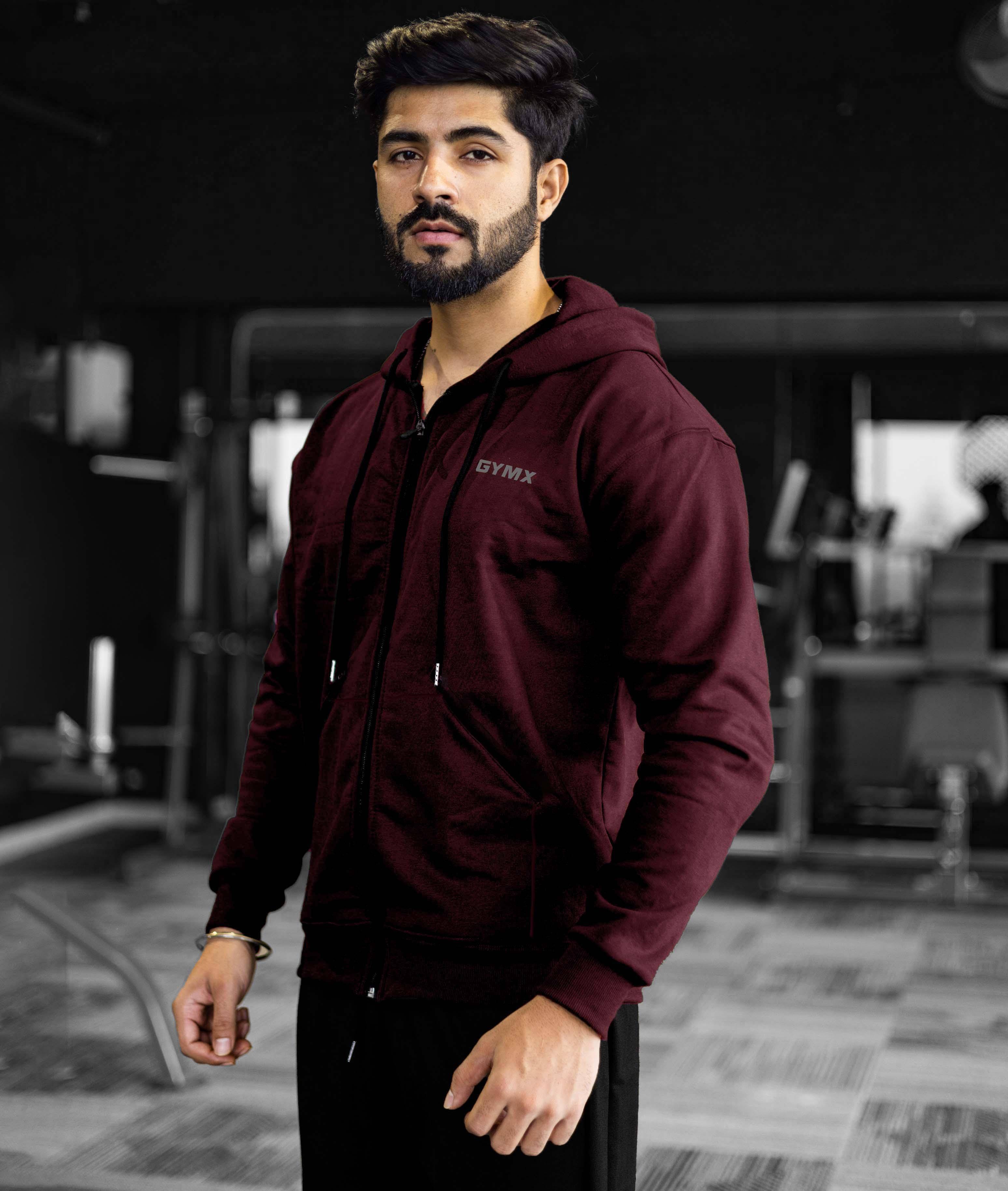 Signature Oversized GymX Hoodie: Splendid Maroon