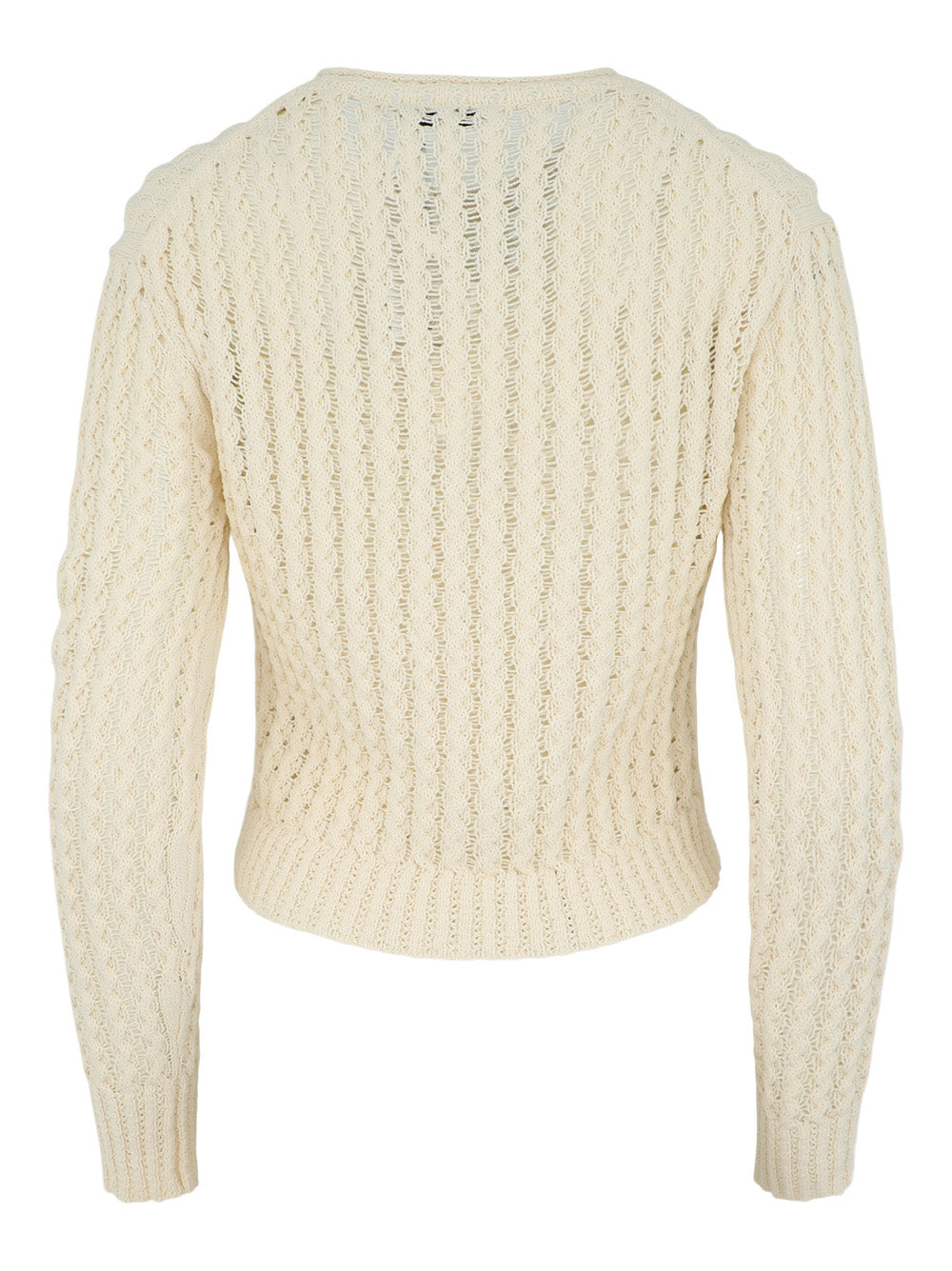 Simkhai Lindsay Long-Sleeve Pullover Sweater in Ivory