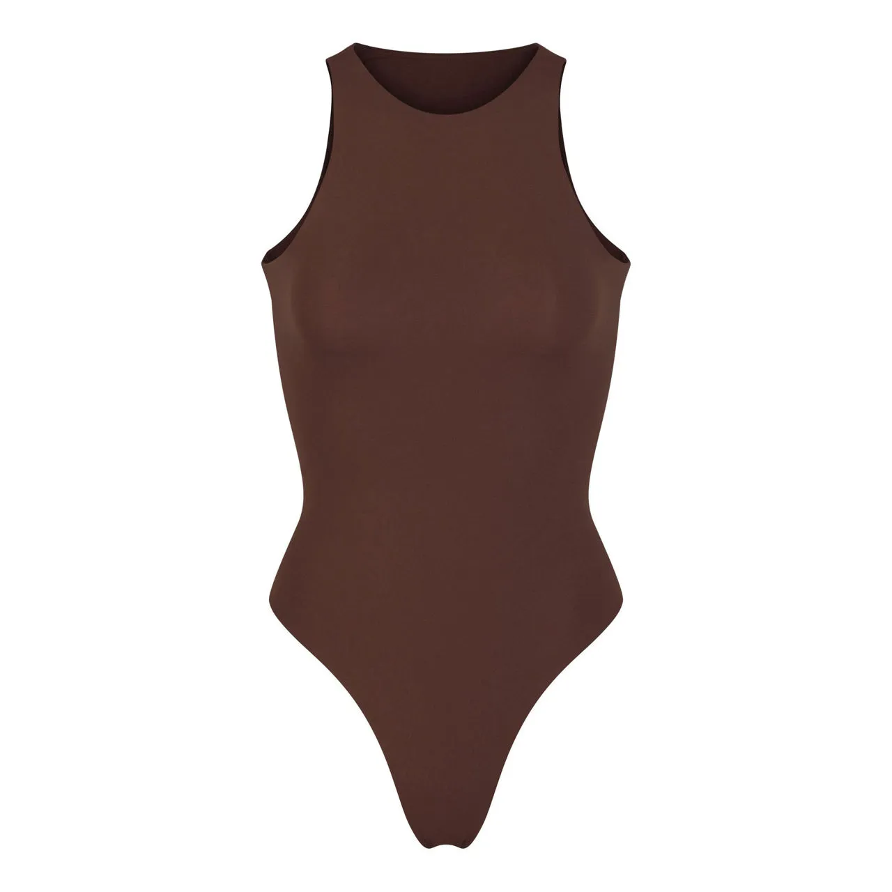 SKIMS FITS EVERYBODY High Neck Bodysuit Cocoa - Dark Brown