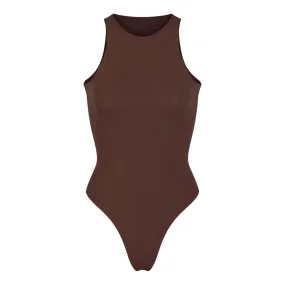 SKIMS FITS EVERYBODY High Neck Bodysuit Cocoa - Dark Brown