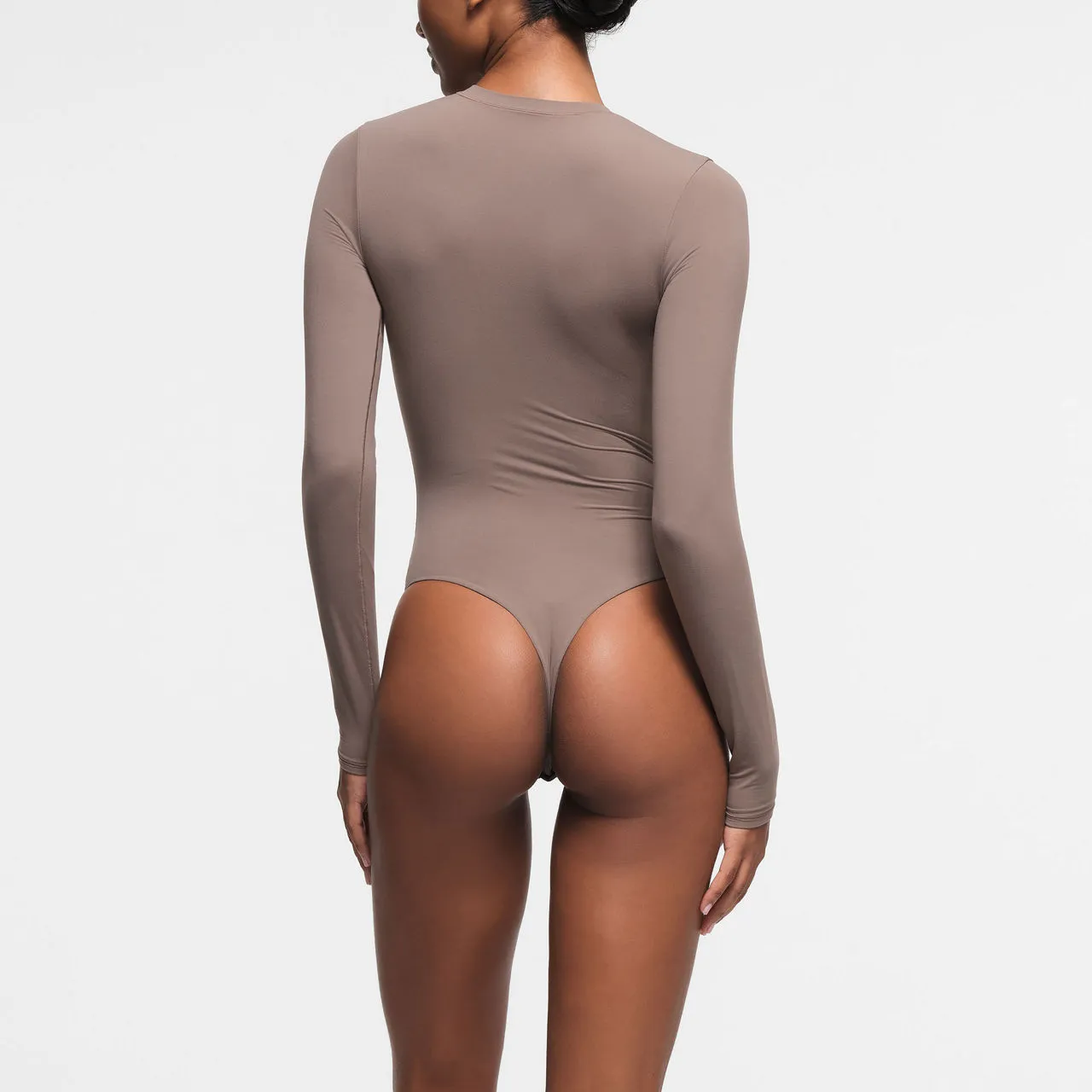 SKIMS FITS EVERYBODY Long Sleeve Bodysuit Amethyst - Brown