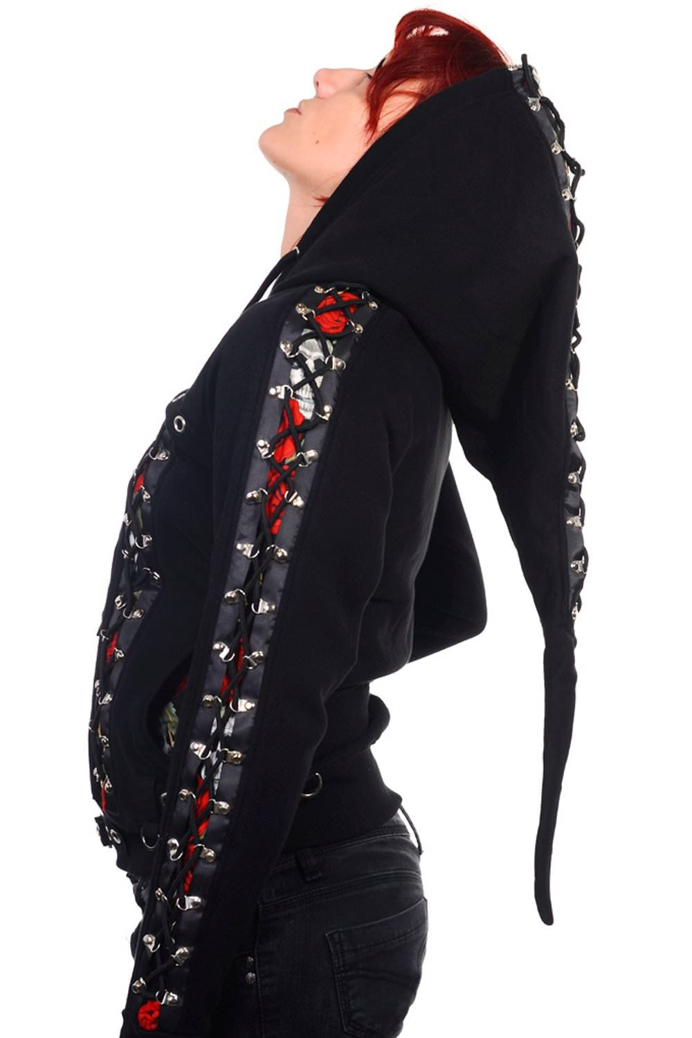 Skull Rose Corset Hoodie