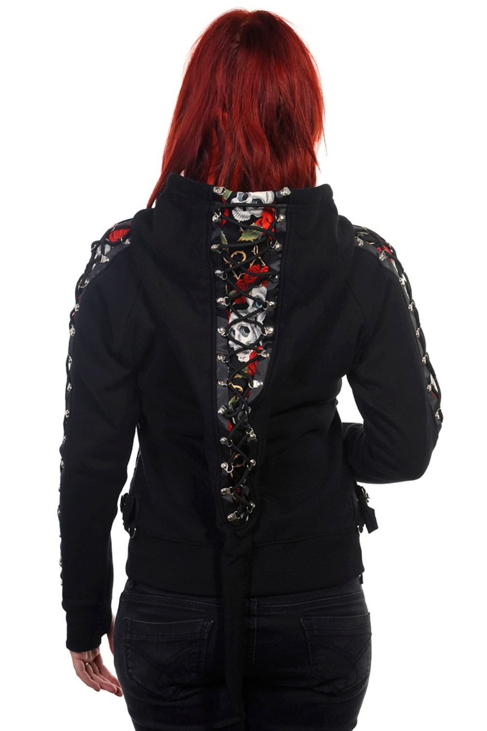 Skull Rose Corset Hoodie