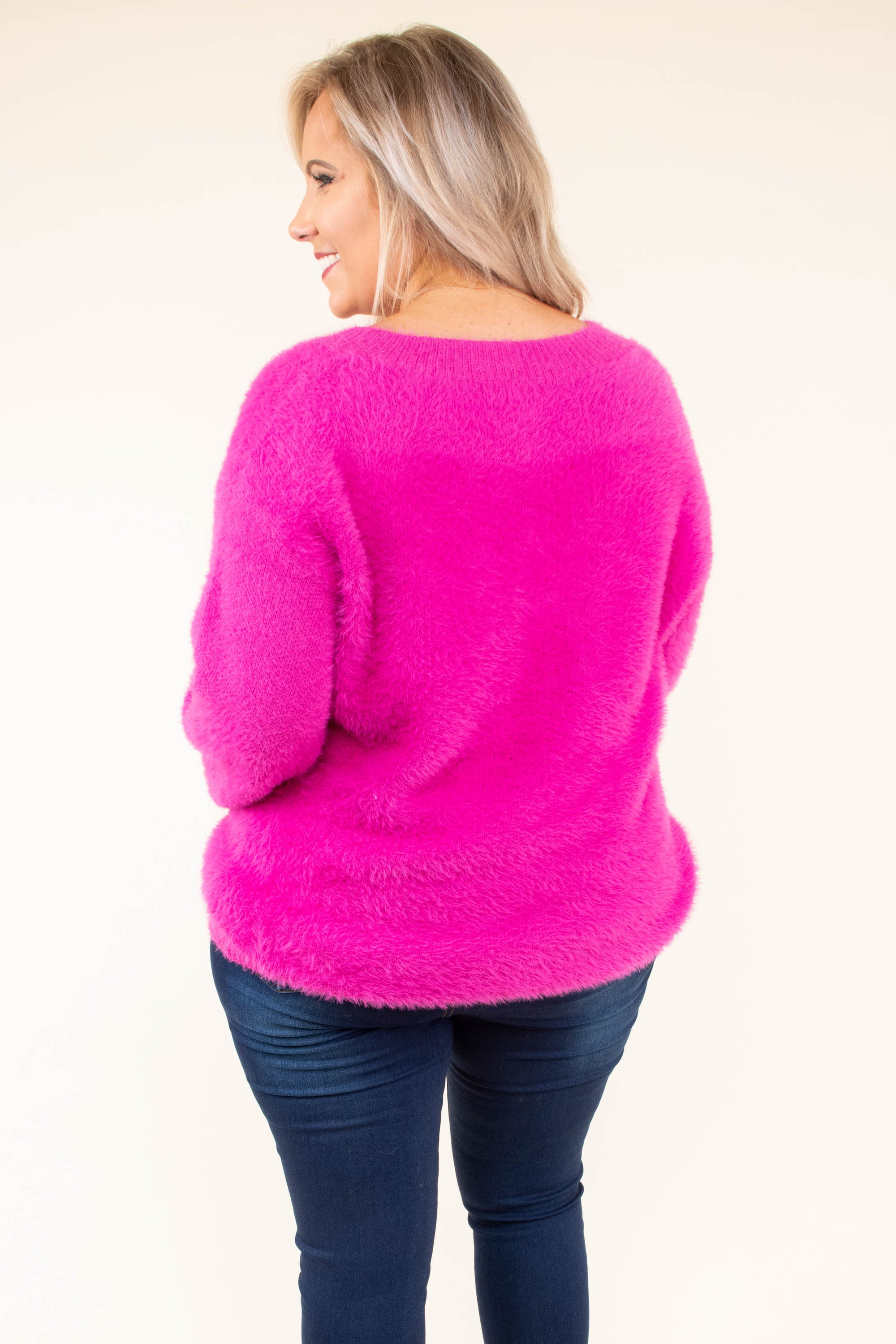 Snowland Fun Sweater, Fuchsia