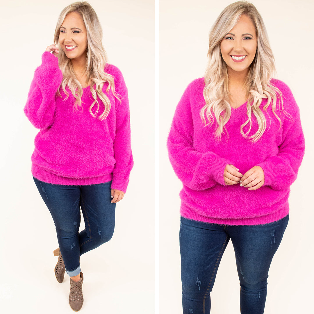 Snowland Fun Sweater, Fuchsia