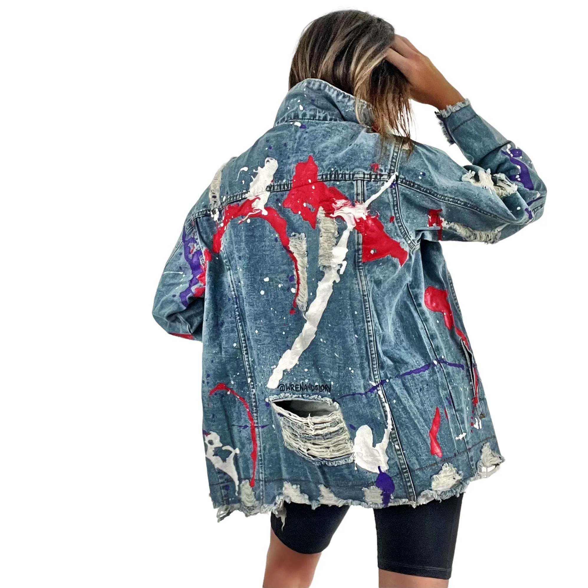 'Splatter World' Denim Jacket