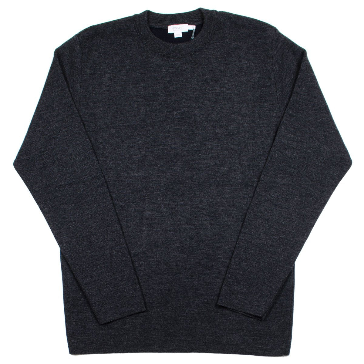 Sunspel - Double Face Mock Turtle Merino Jumper - Charcoal