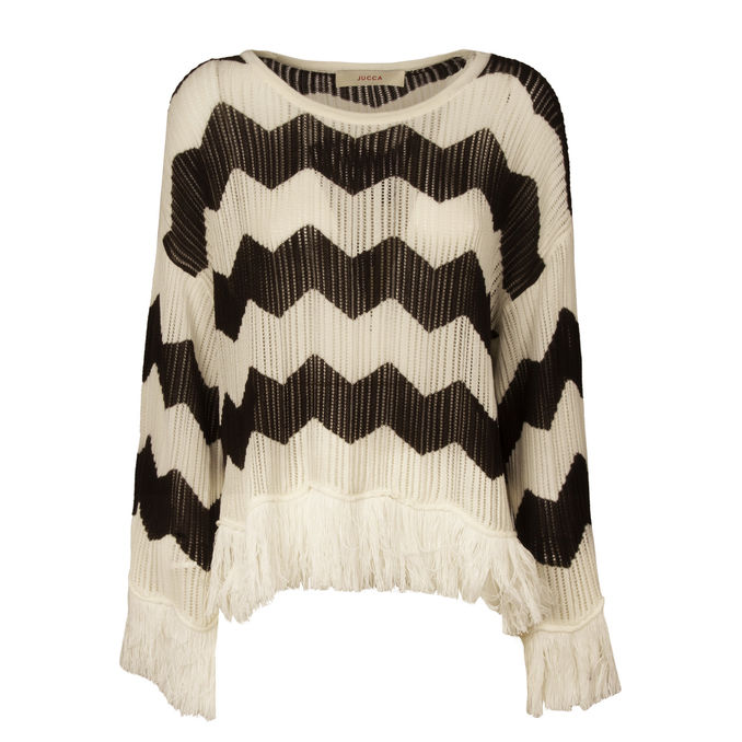 SWEATER ZIG ZAG Woman Cream