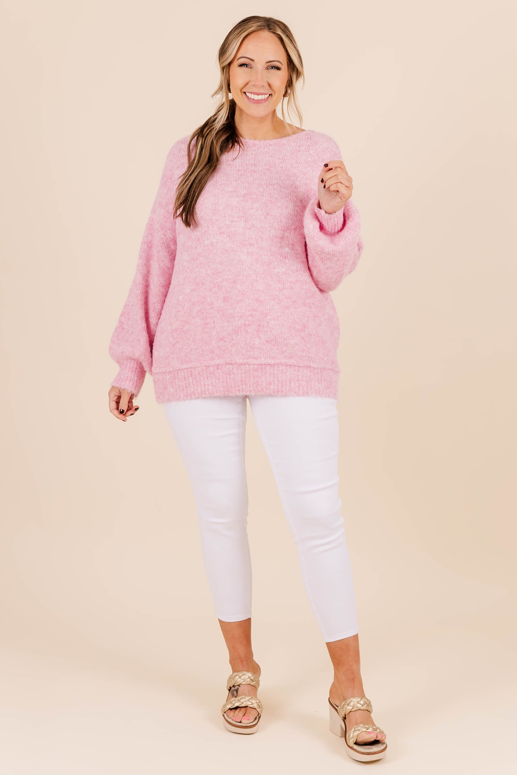 Sweet Songs Sweater, Pink