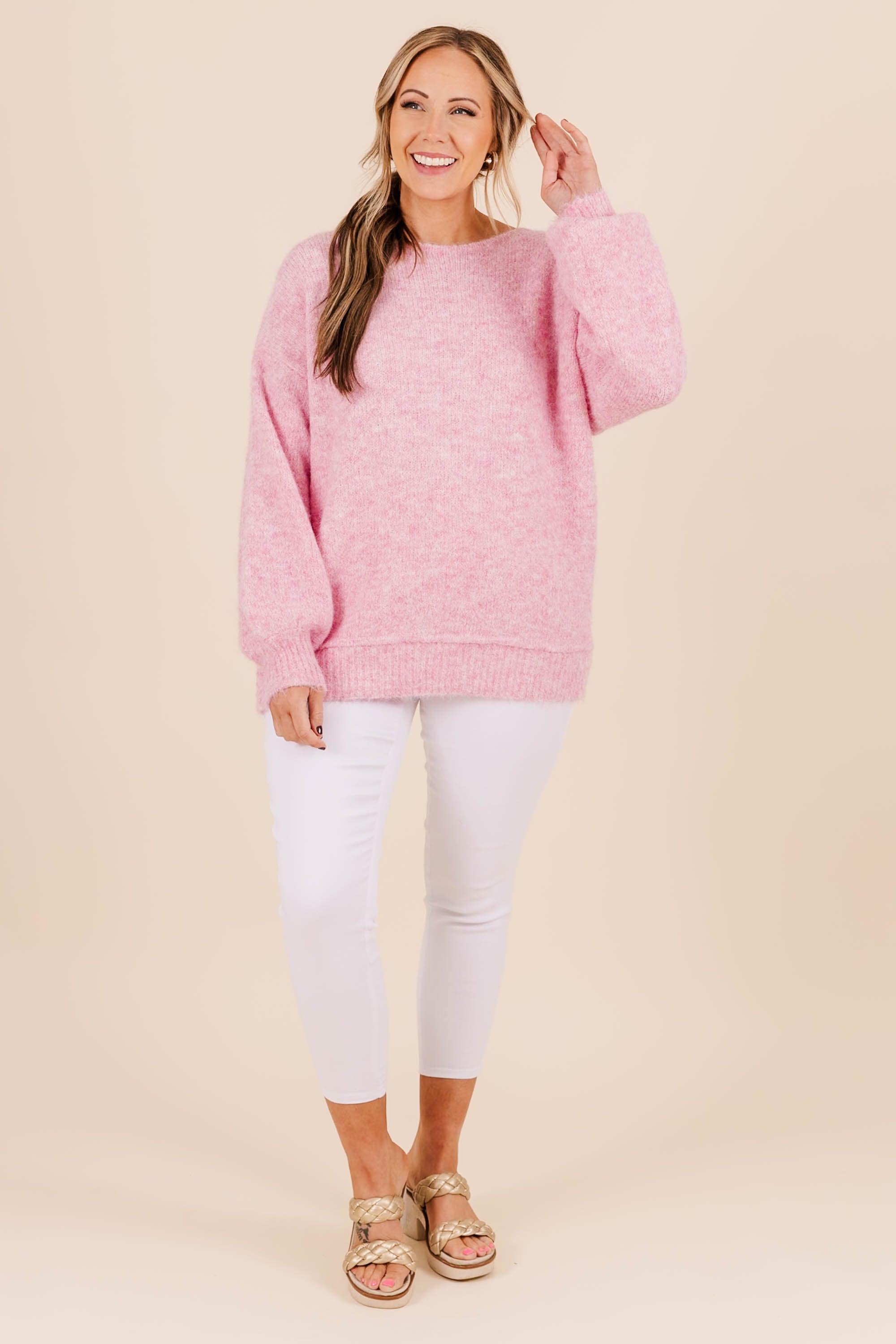 Sweet Songs Sweater, Pink