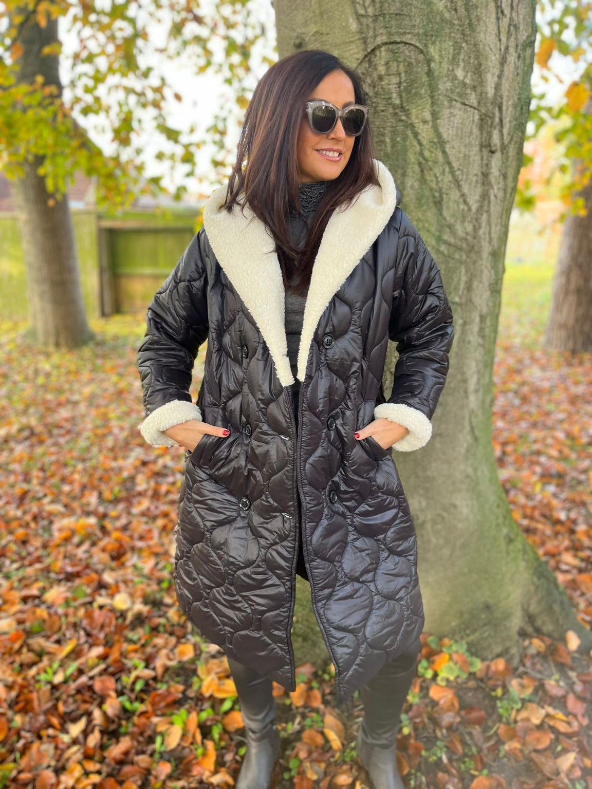 Teddy Lining Quilted Coat Maria