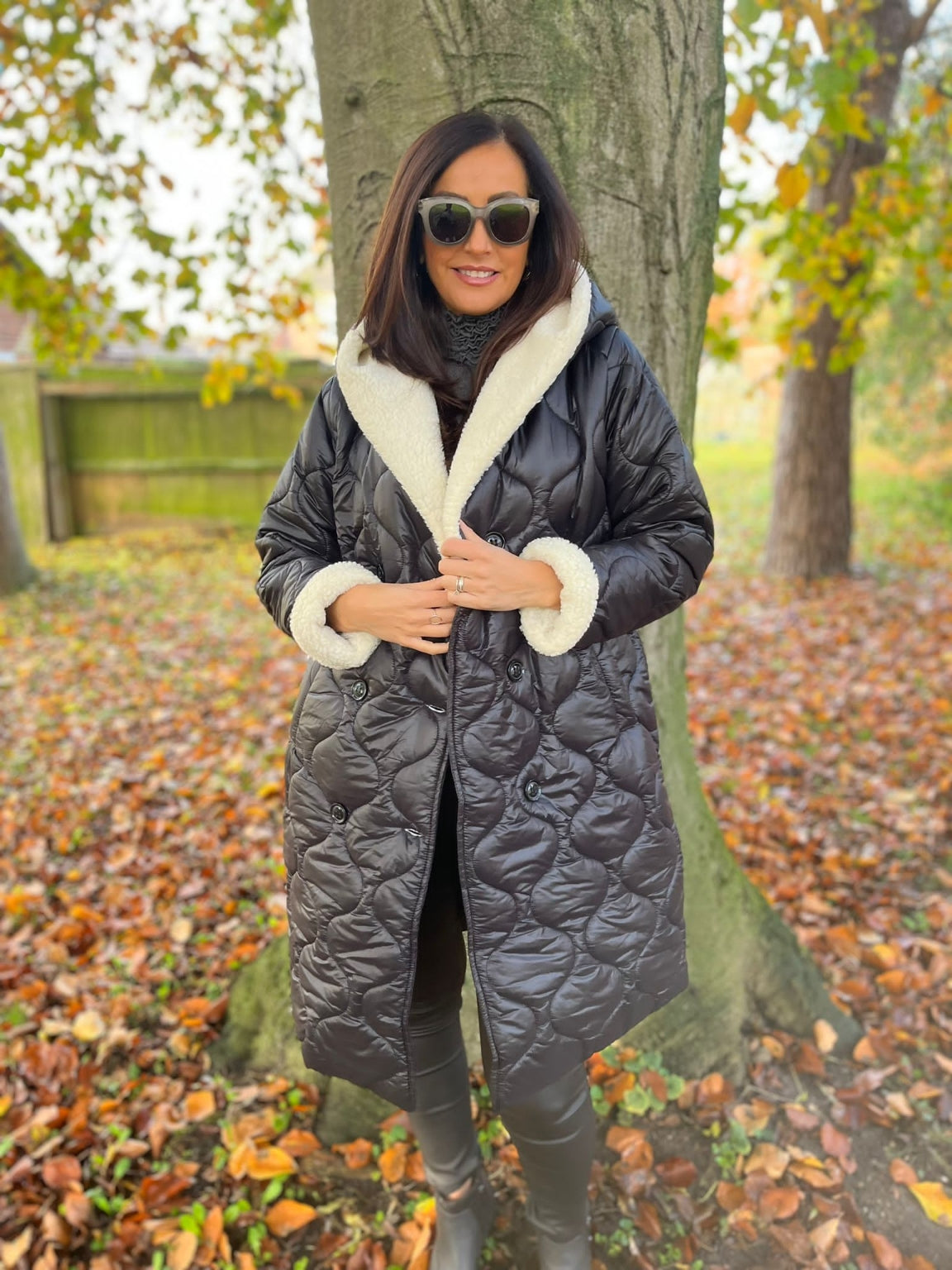 Teddy Lining Quilted Coat Maria