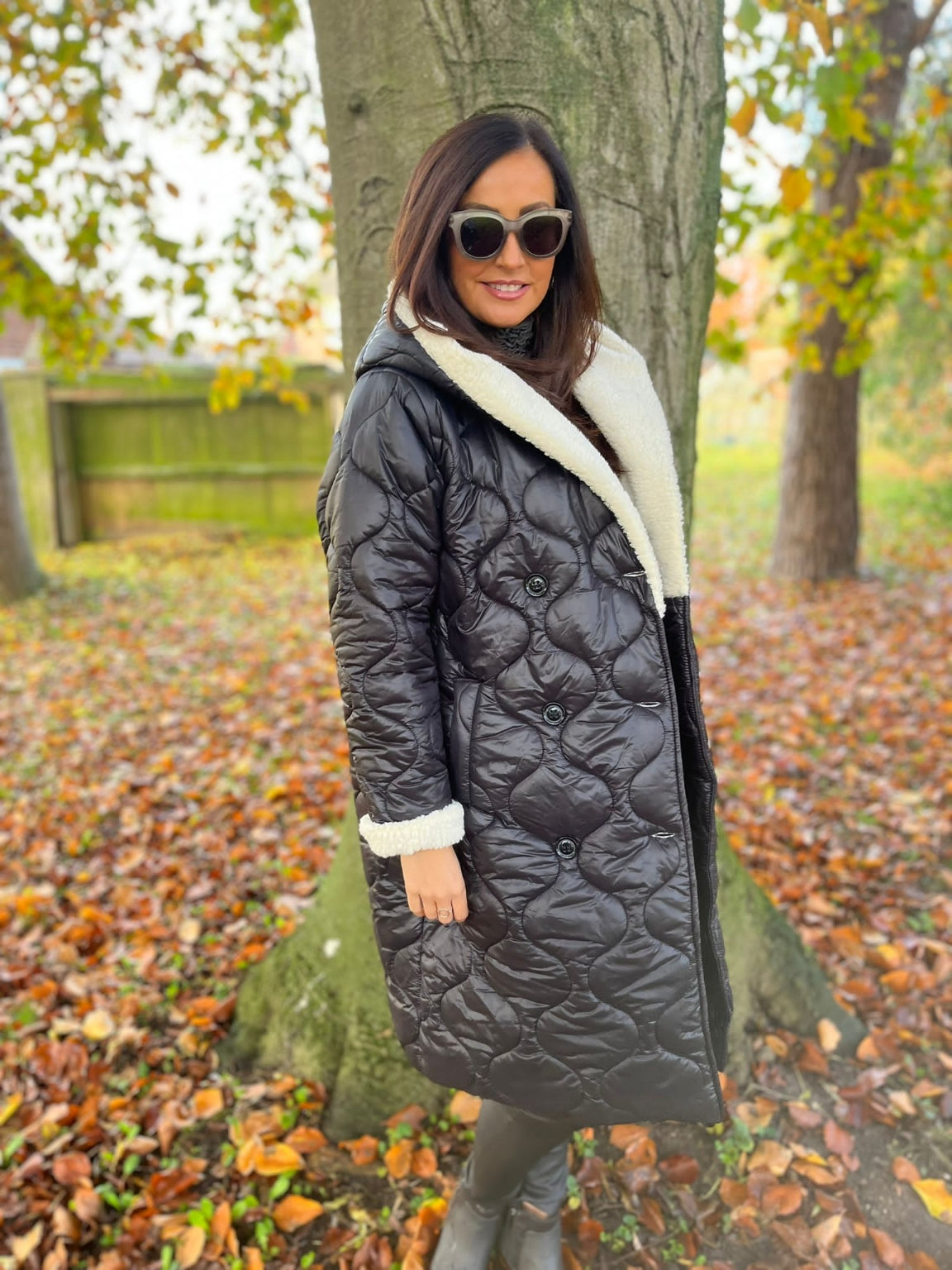 Teddy Lining Quilted Coat Maria