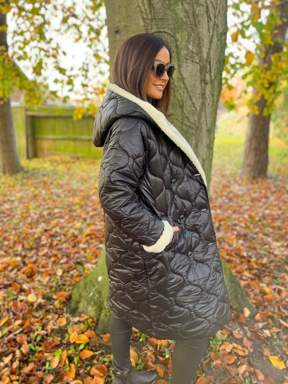 Teddy Lining Quilted Coat Maria