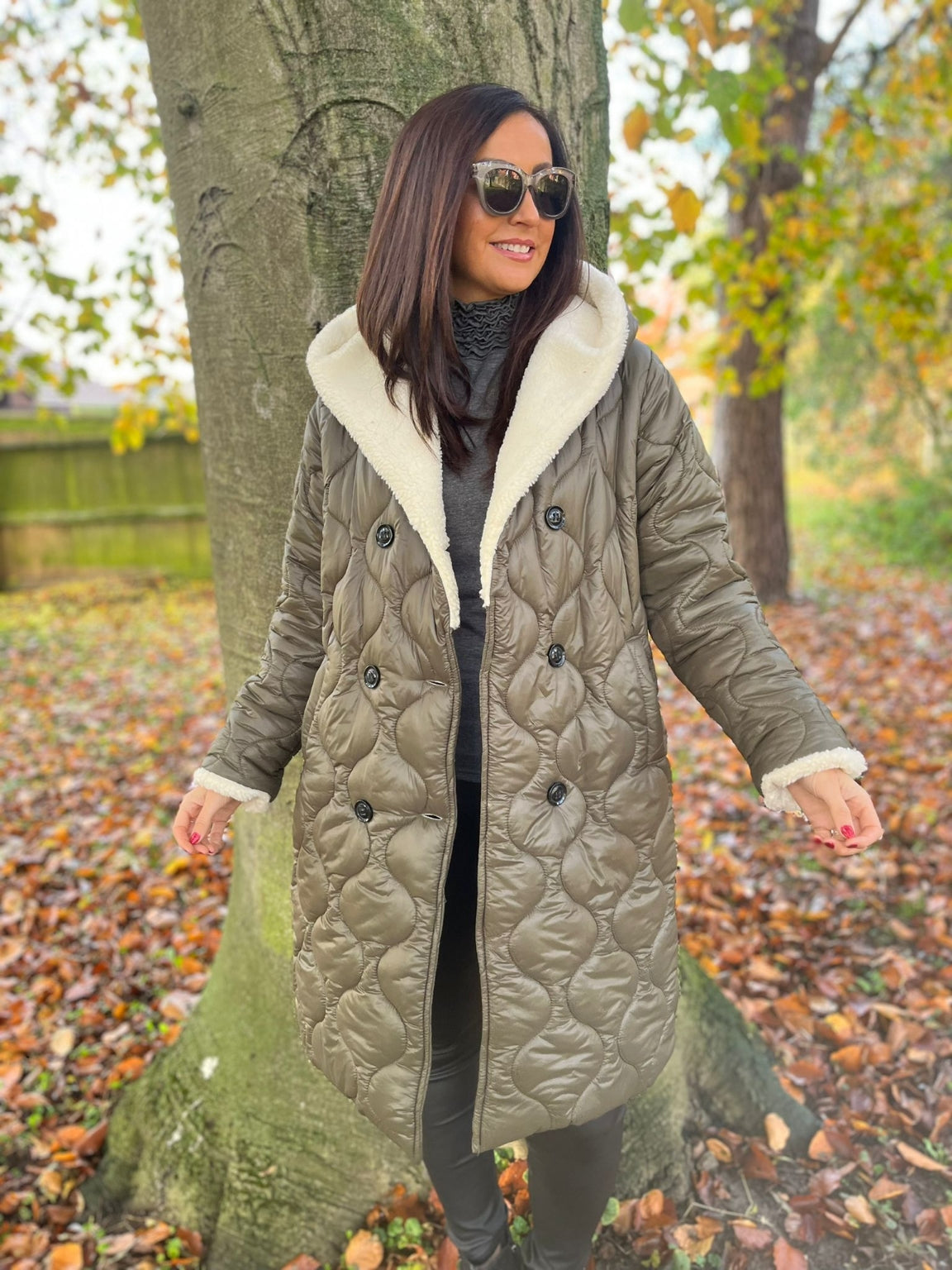 Teddy Lining Quilted Coat Maria