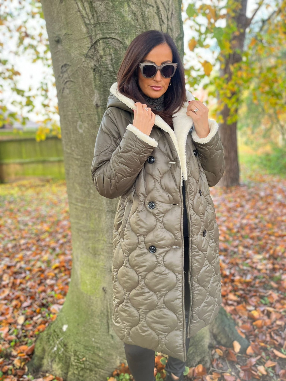 Teddy Lining Quilted Coat Maria