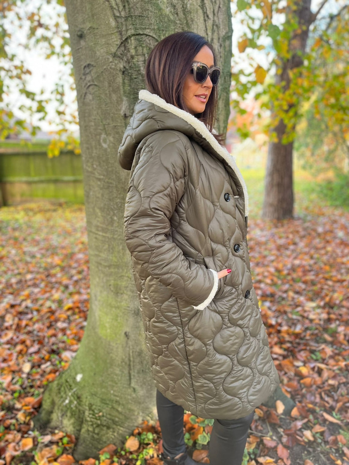 Teddy Lining Quilted Coat Maria