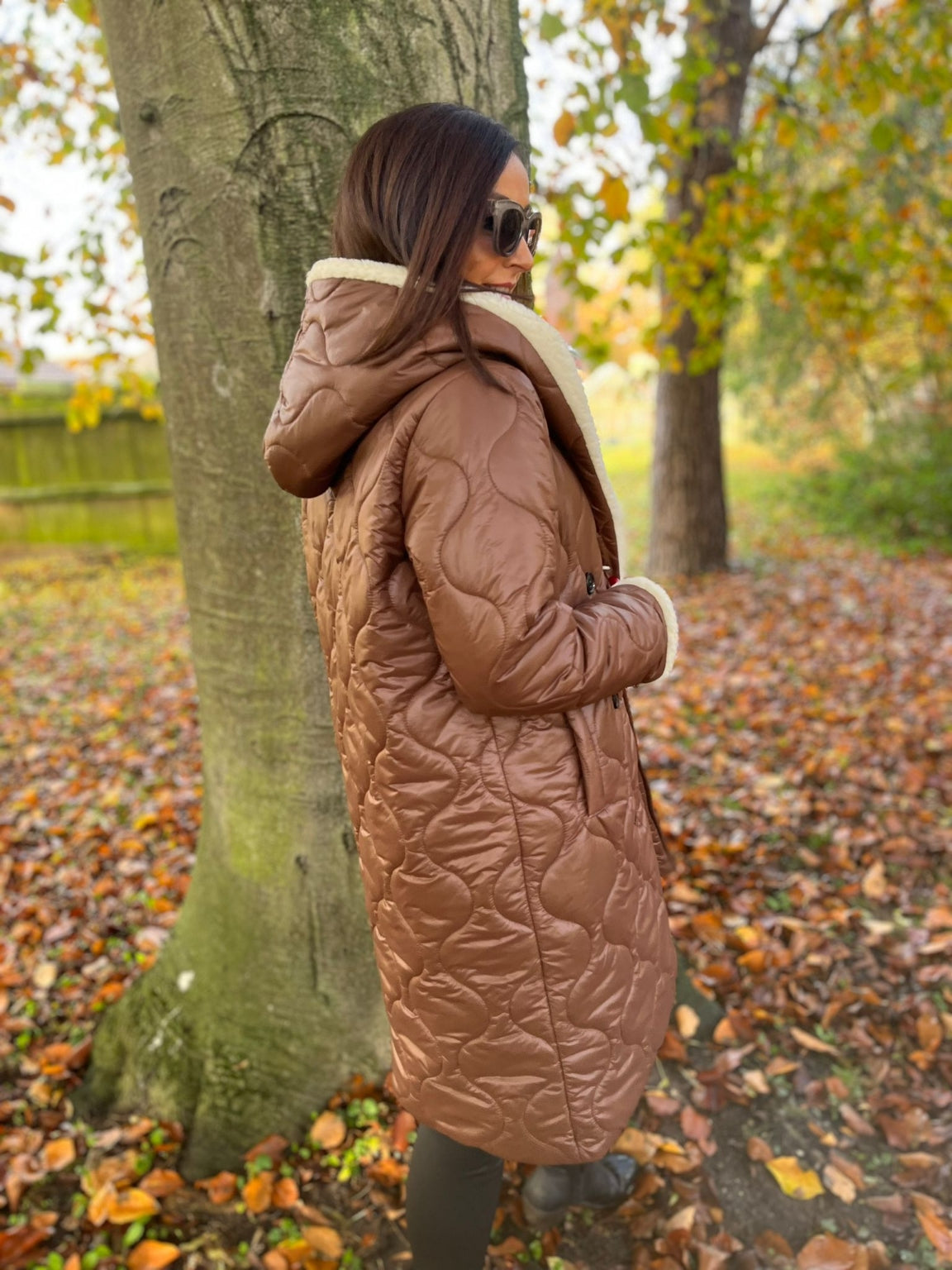 Teddy Lining Quilted Coat Maria