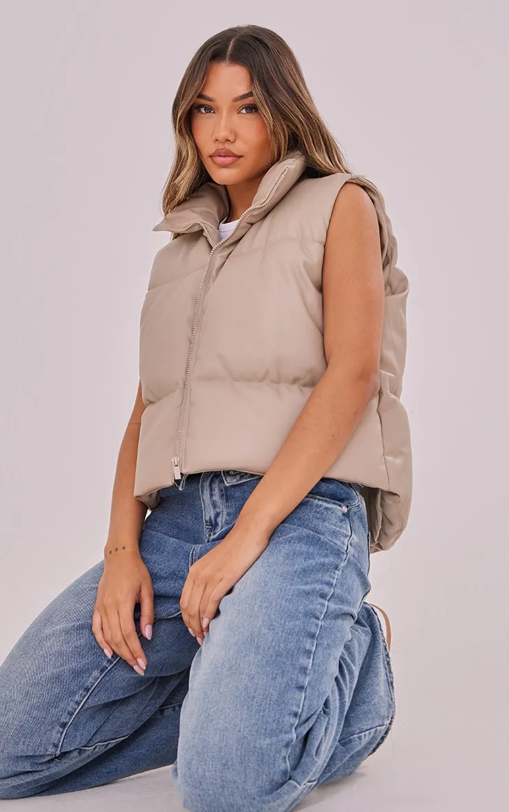 Truffle Faux Leather Gilet | Coats & Jackets