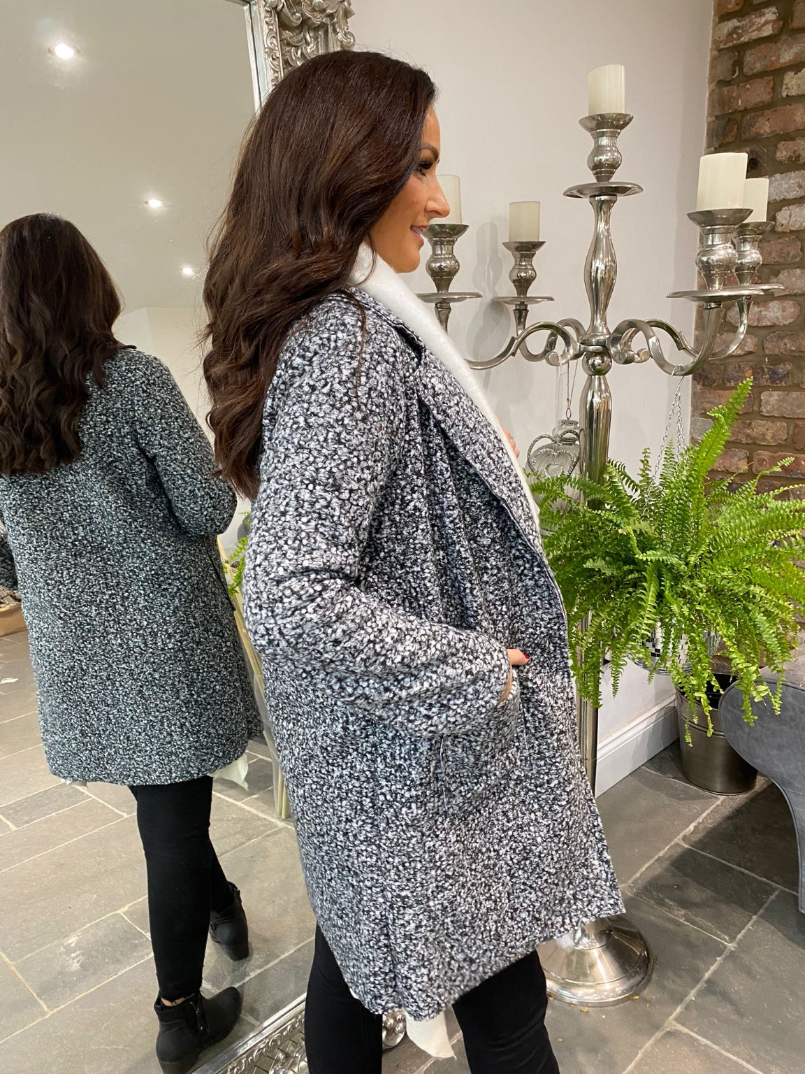 Two Pocket Boucle Jacket Clara