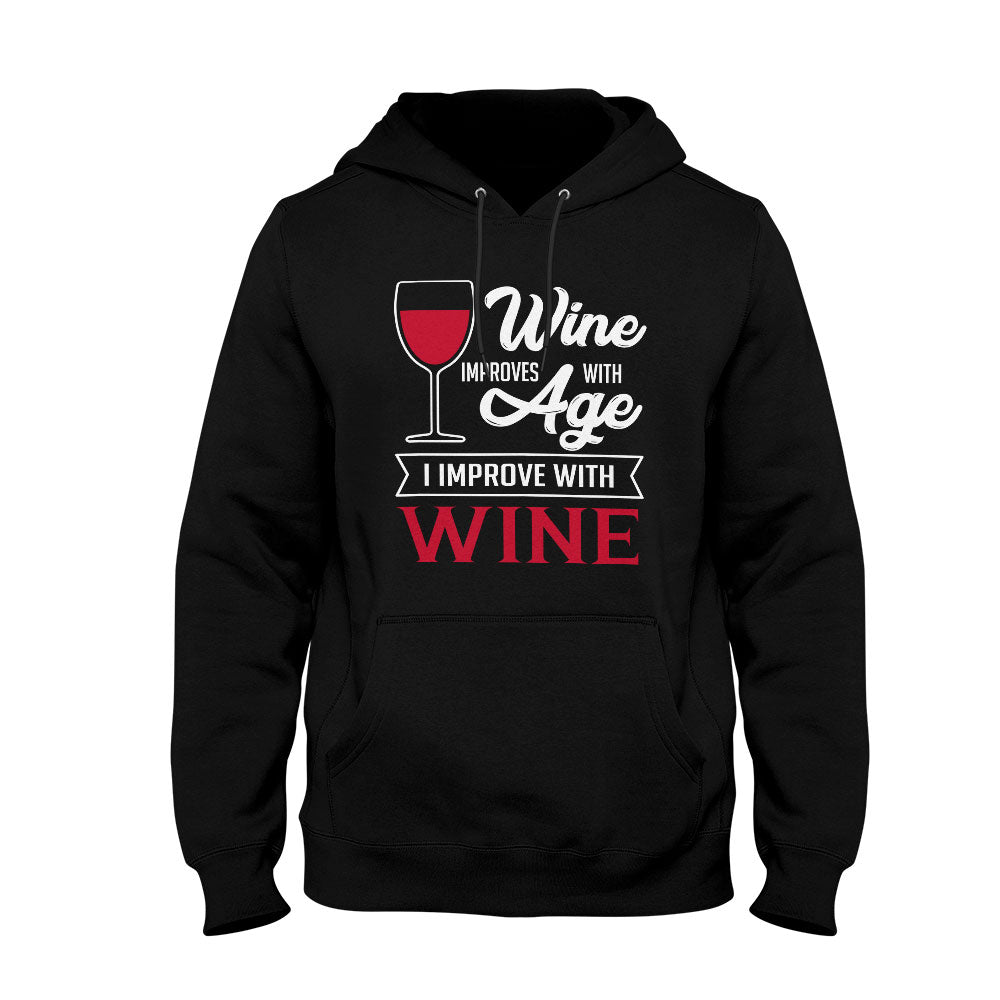 Unisex Hoodie Wine Improves With Age