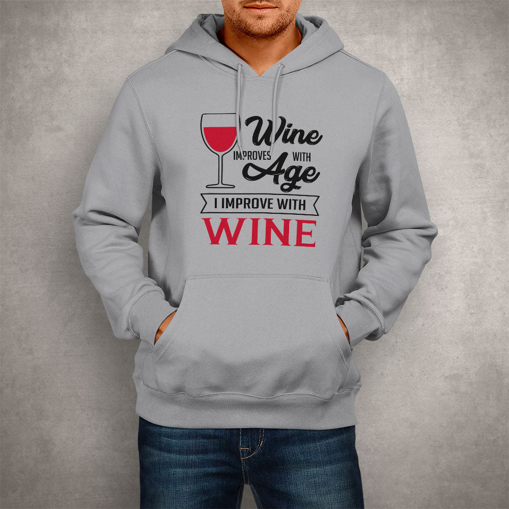 Unisex Hoodie Wine Improves With Age