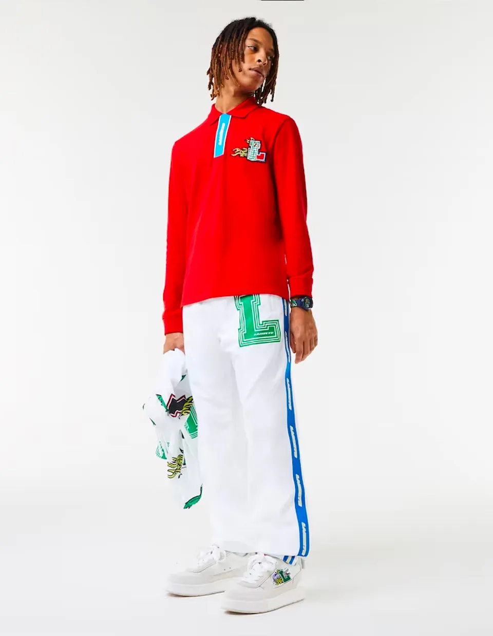 Unisex Water-Repellent Trackpants BLANC/MULTICO