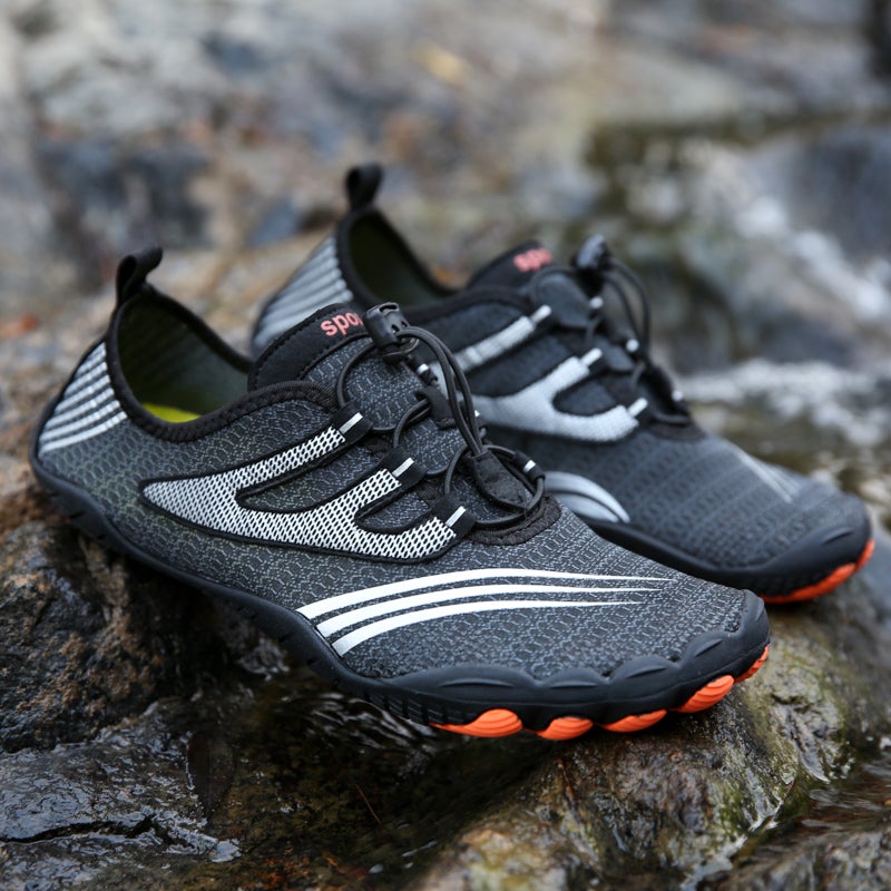 Upstream Hiking Beach Men's Black Aqua Shoes Breathable Quick Dry Barefoot