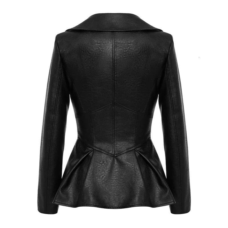 Vegan Leather Corset Style Waist Jacket