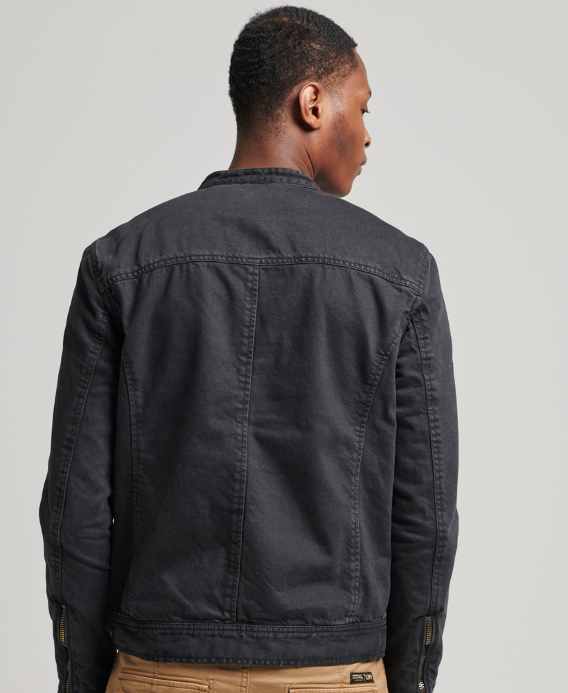 Vintage Bull Denim Racer Jacket | Jet Black