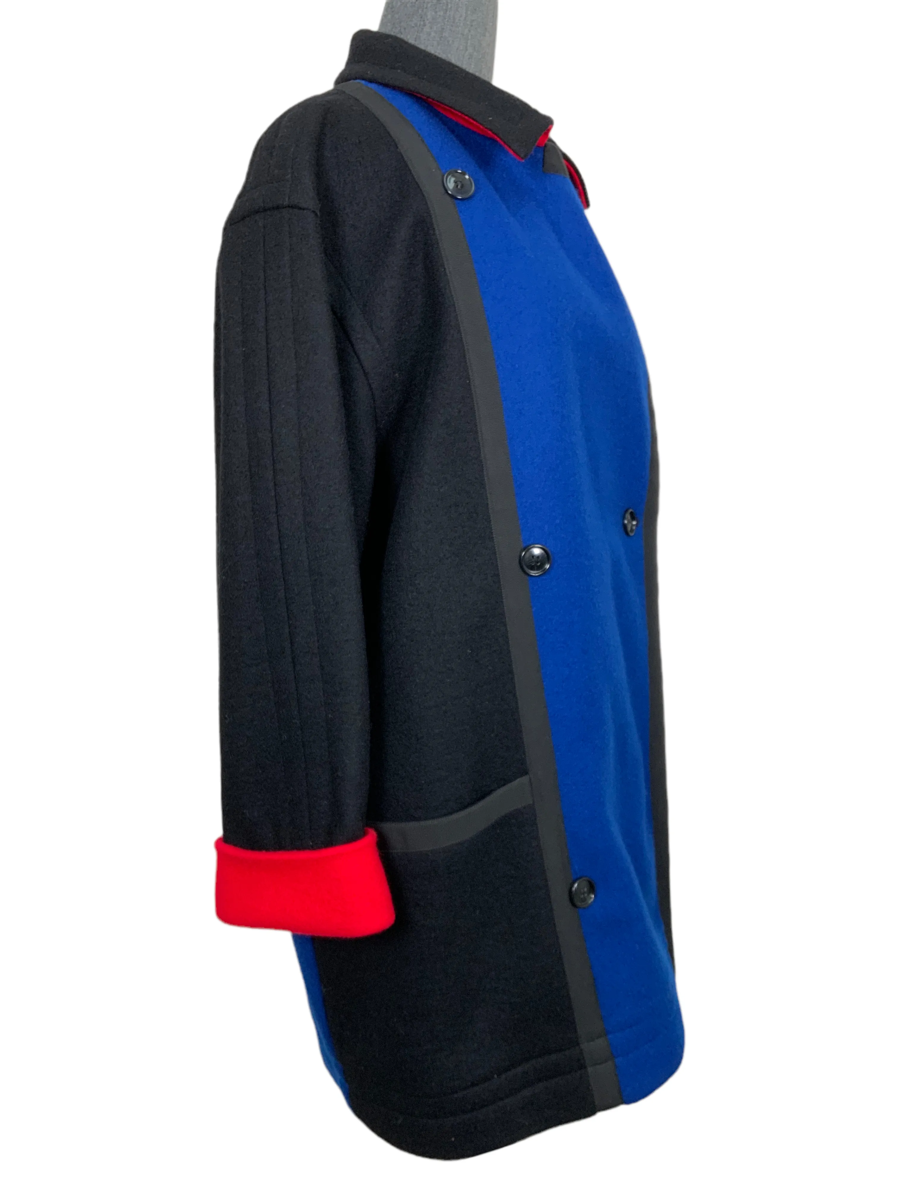 Yves Saint Laurent Rive Gauche Wool Colorblock Jacket Size M