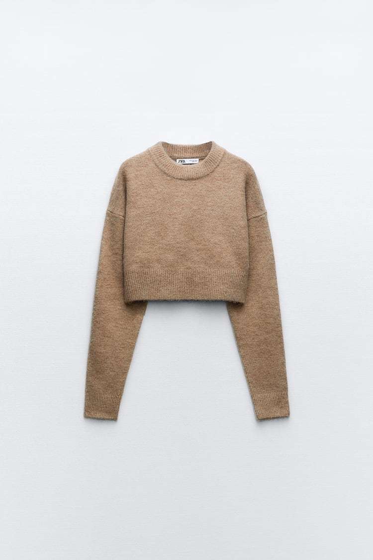 ZARA  |CROPPED KNIT SWEATER