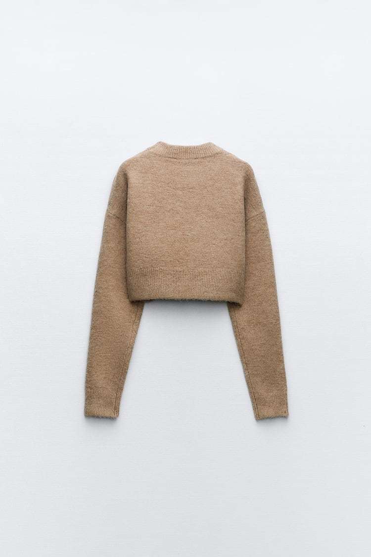 ZARA  |CROPPED KNIT SWEATER