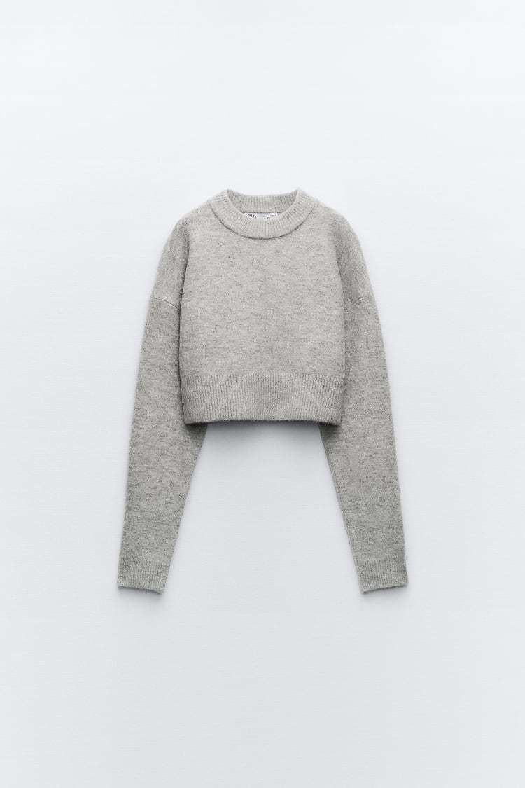 ZARA  |CROPPED KNIT SWEATER