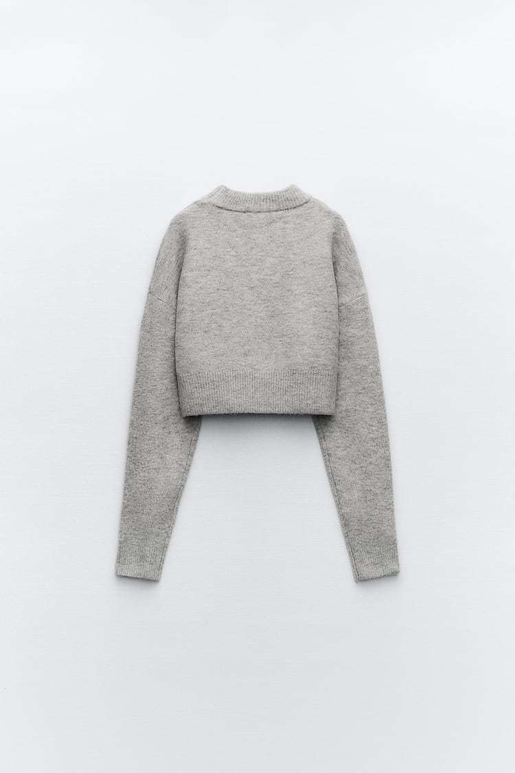 ZARA  |CROPPED KNIT SWEATER