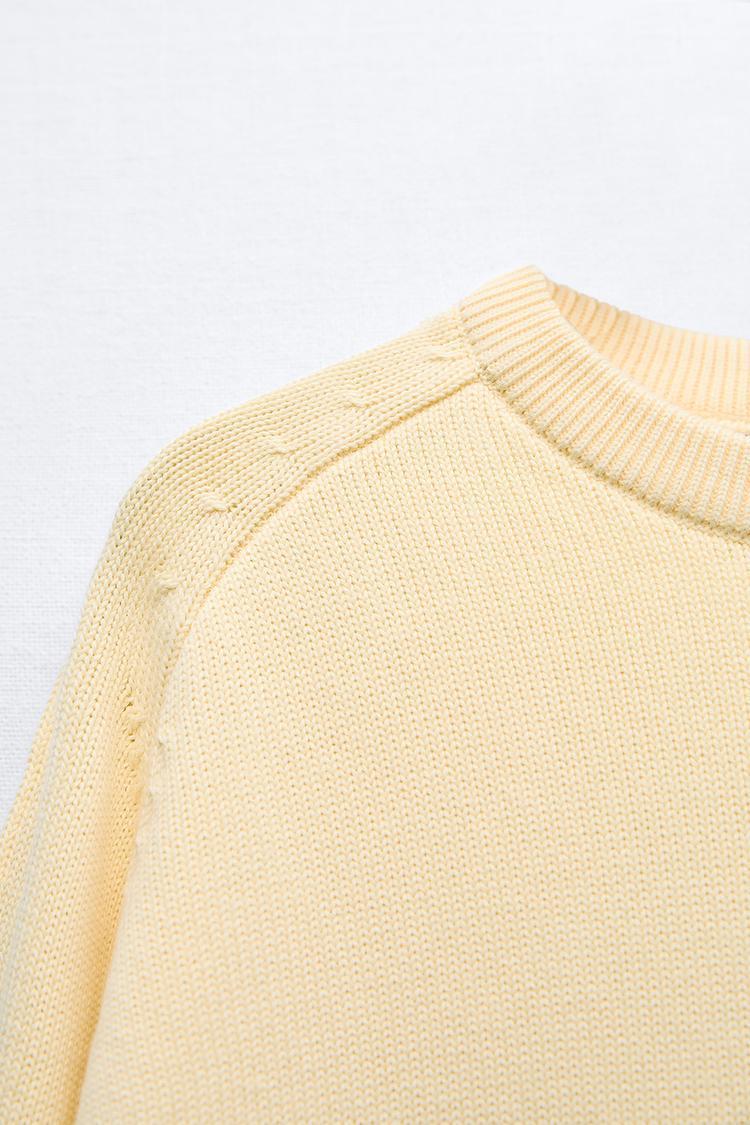 ZARA  |KNIT COTTON SWEATER