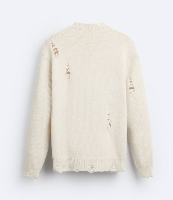 ZARA  |RIPPED EFFECT SWEATER