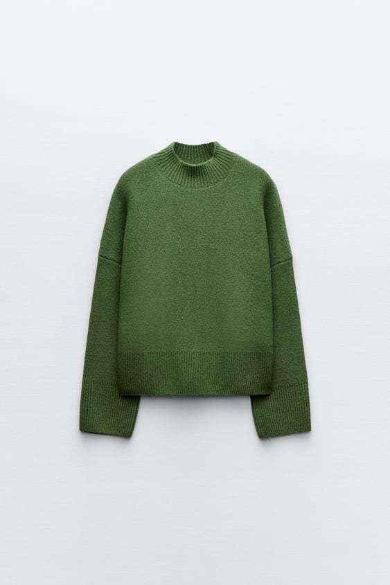 ZARA  |WIDE RIBBED KNIT SWEATER