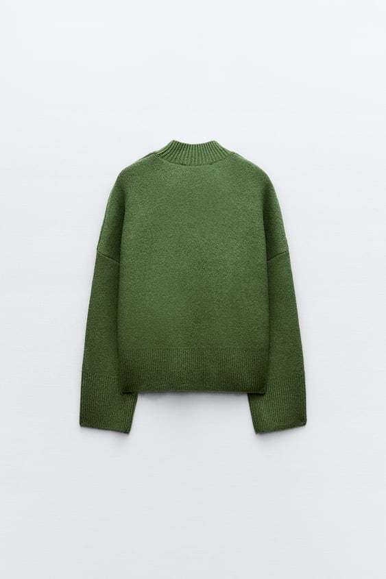 ZARA  |WIDE RIBBED KNIT SWEATER