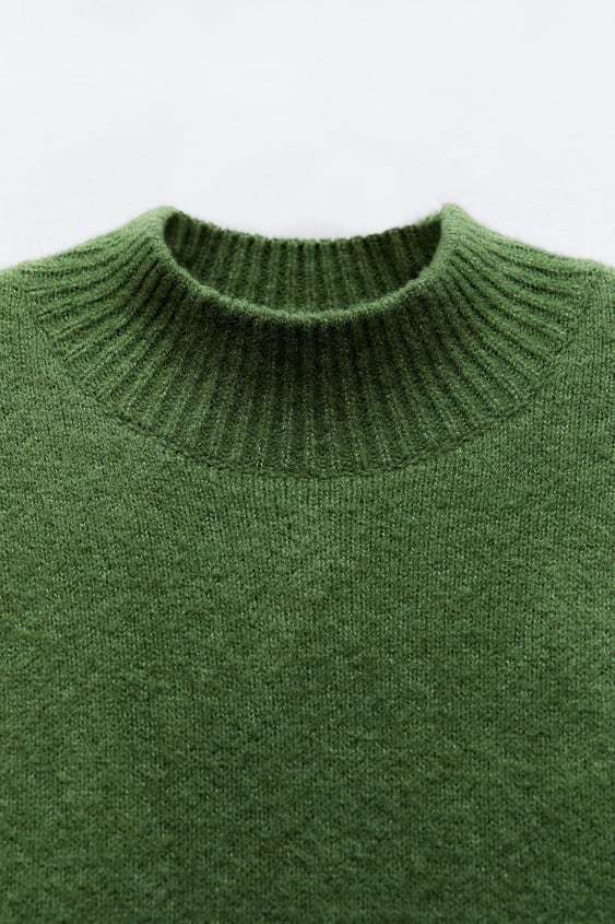 ZARA  |WIDE RIBBED KNIT SWEATER